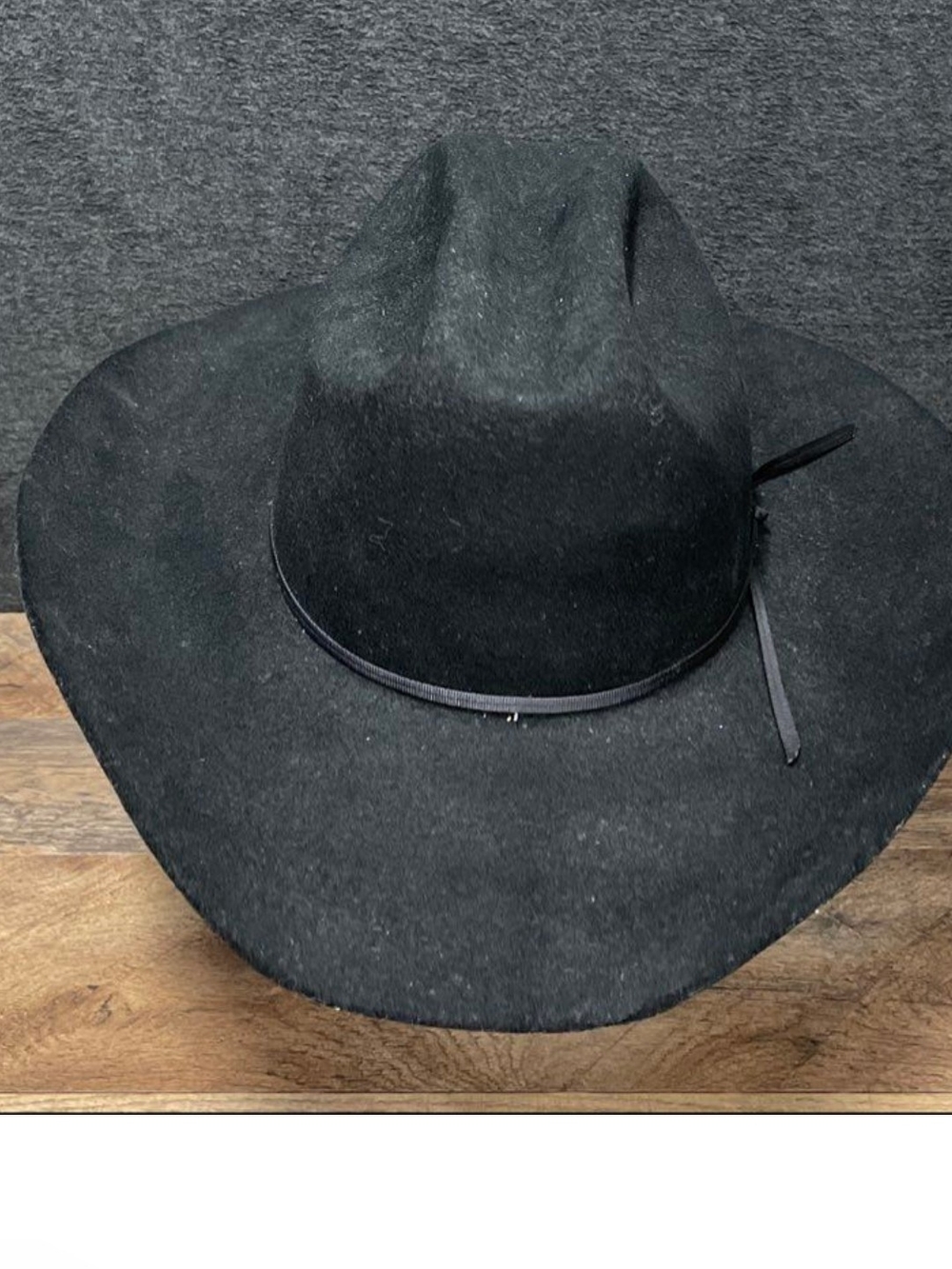 JUSTINS Roper Black Cowboy Hat with Slim Band 7 1/8